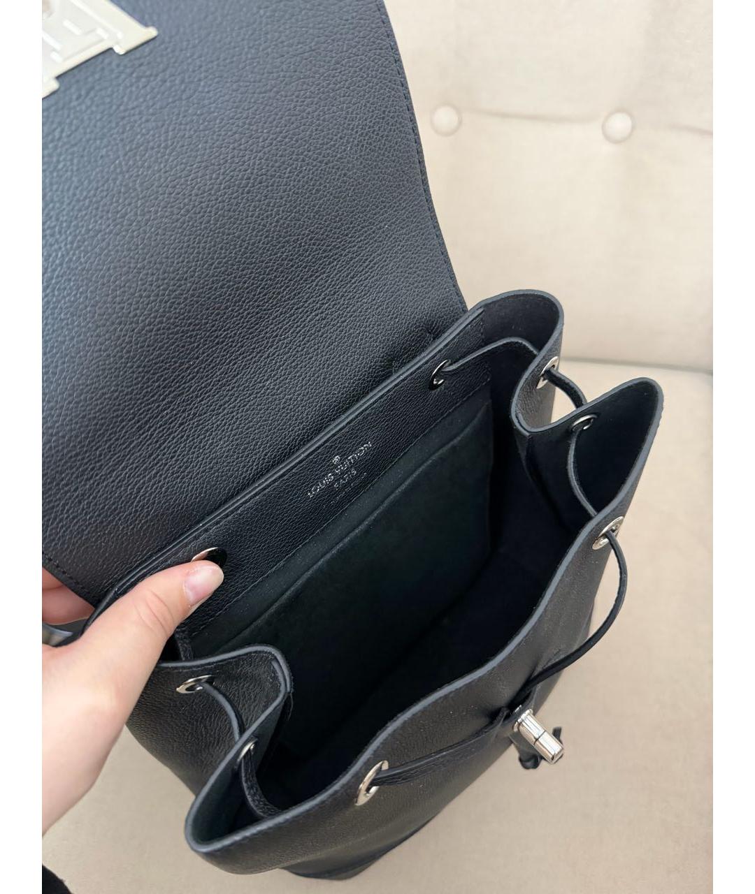 LOUIS VUITTON Черный кожаный рюкзак, фото 4