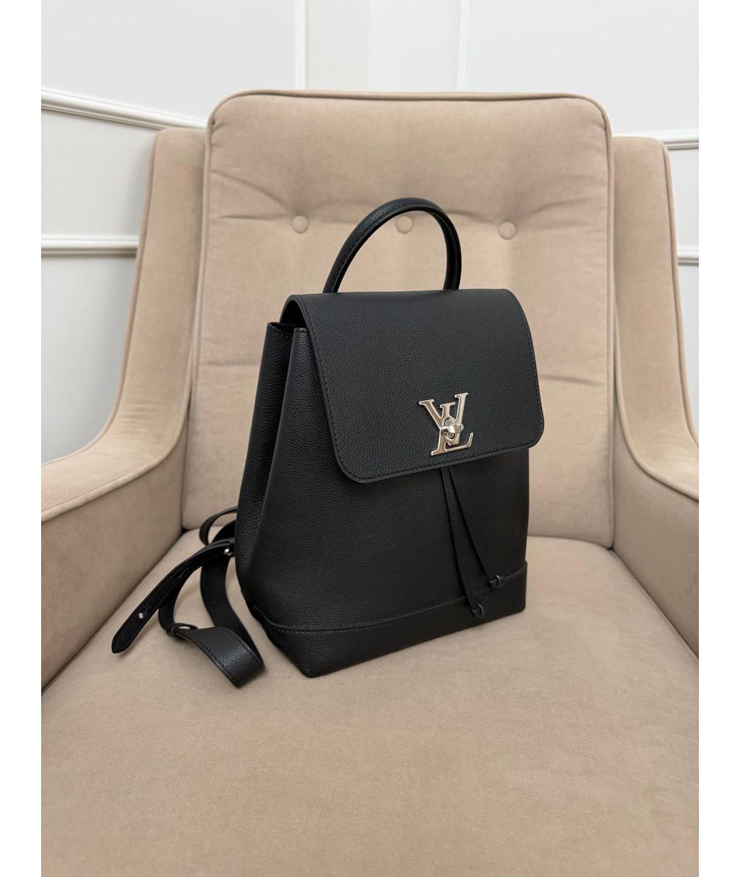 LOUIS VUITTON Черный кожаный рюкзак, фото 2