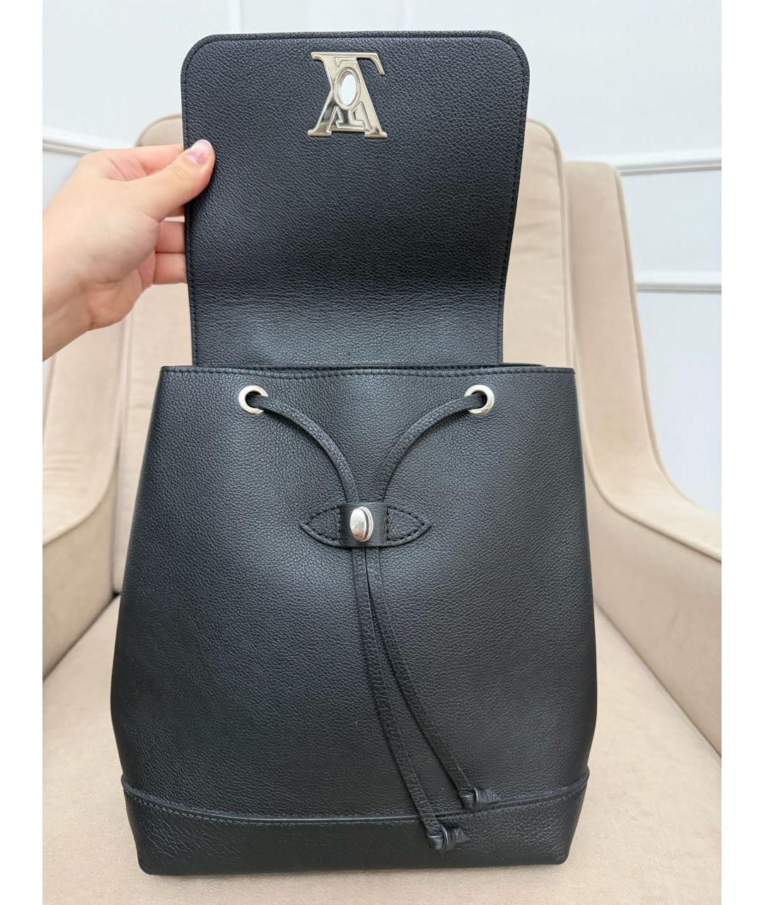 LOUIS VUITTON Черный кожаный рюкзак, фото 5