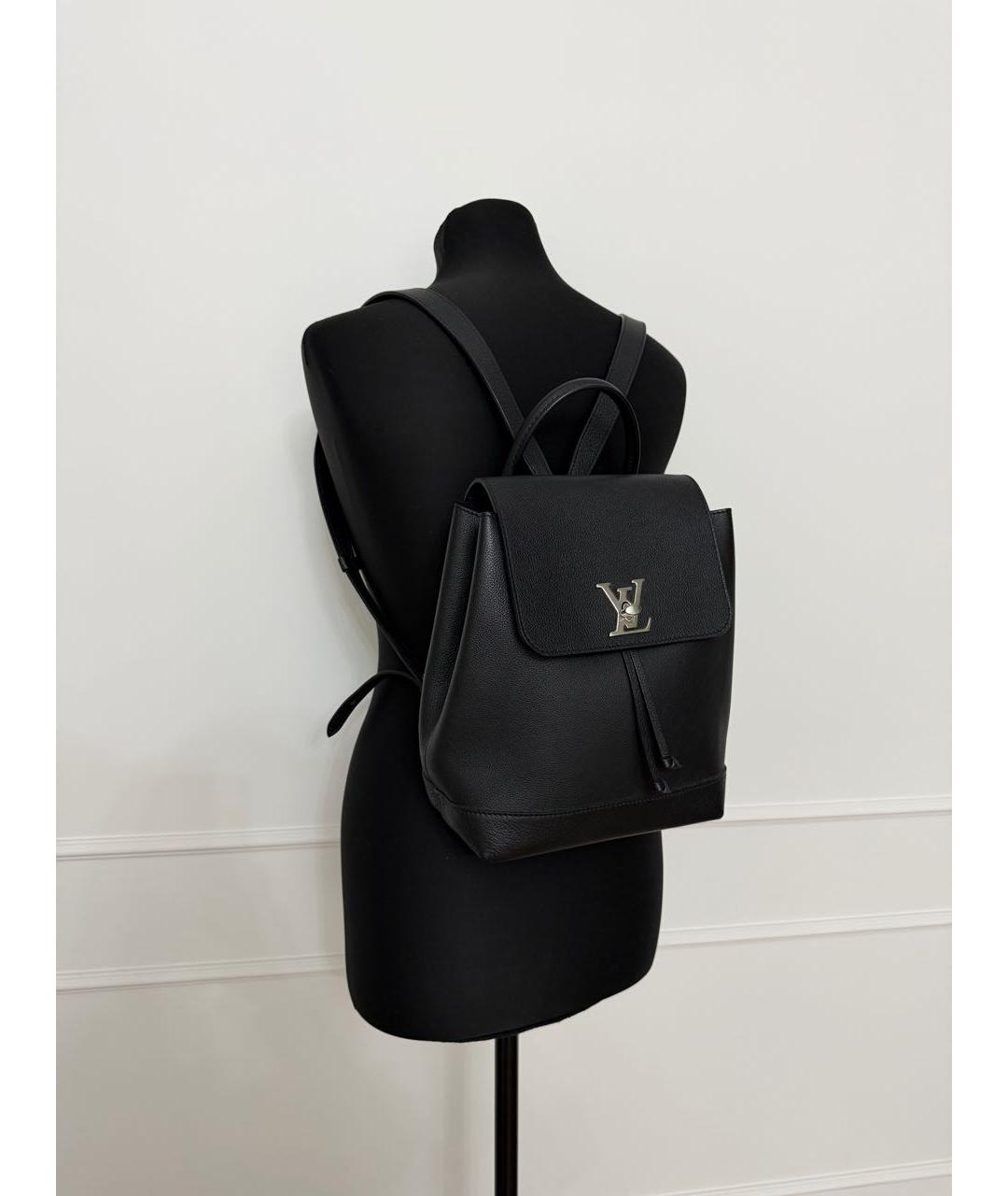 LOUIS VUITTON Черный кожаный рюкзак, фото 8