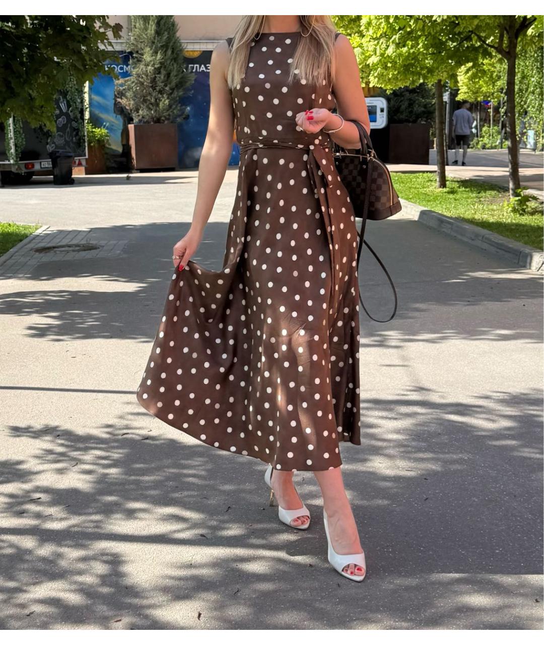 'S MAX MARA Шелковое повседневное платье, фото 4