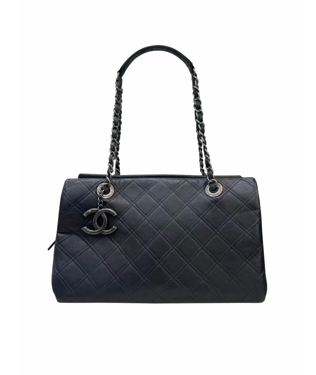 CHANEL Черная кожаная сумка тоут, фото 1