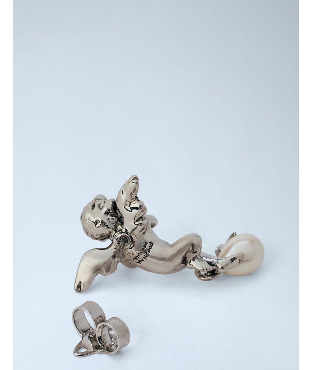 VIVIENNE WESTWOOD Серебряные латунные серьги, фото 3