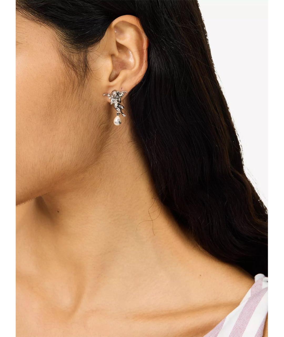 VIVIENNE WESTWOOD Серебряные латунные серьги, фото 2