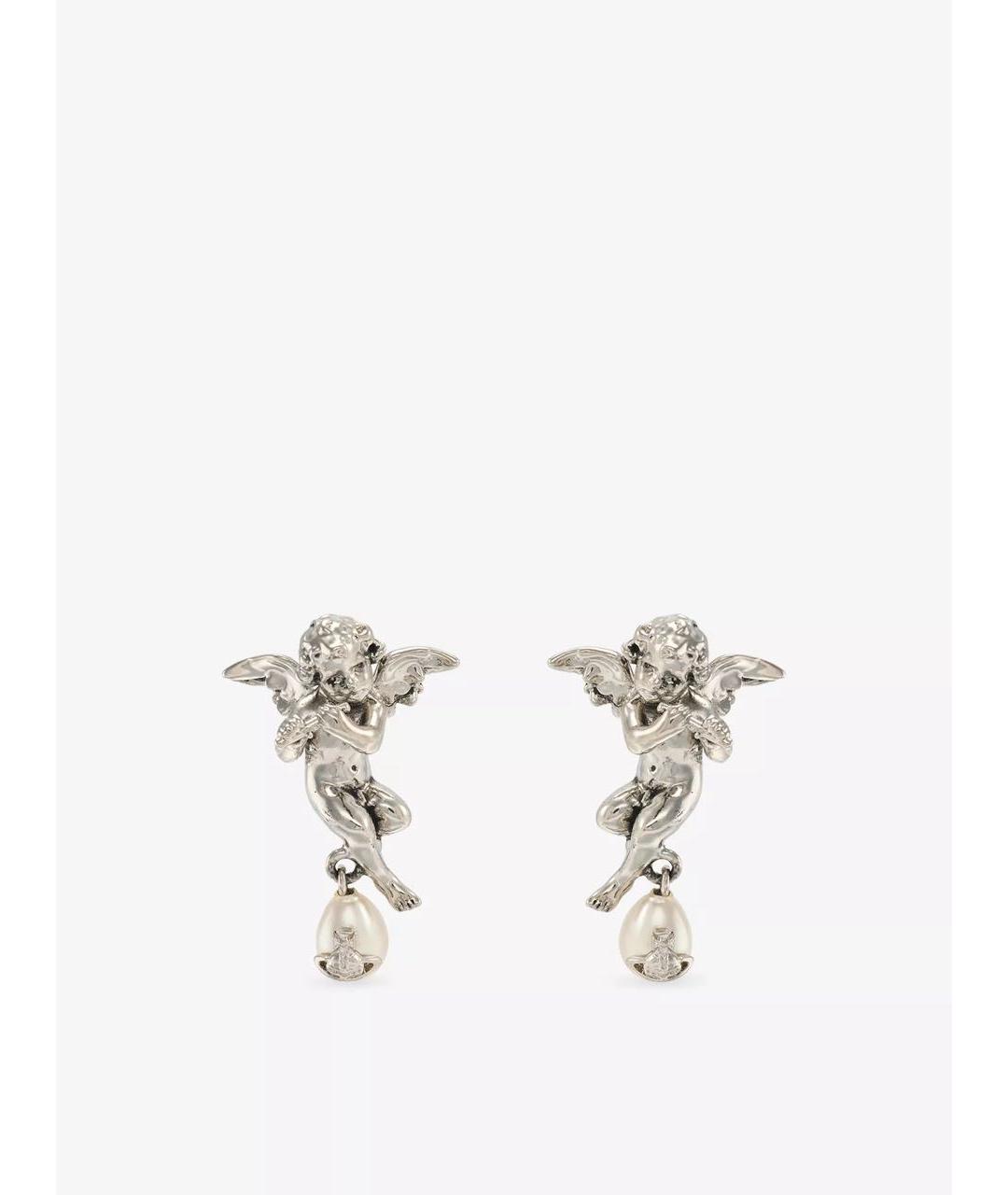 VIVIENNE WESTWOOD Серебряные латунные серьги, фото 8