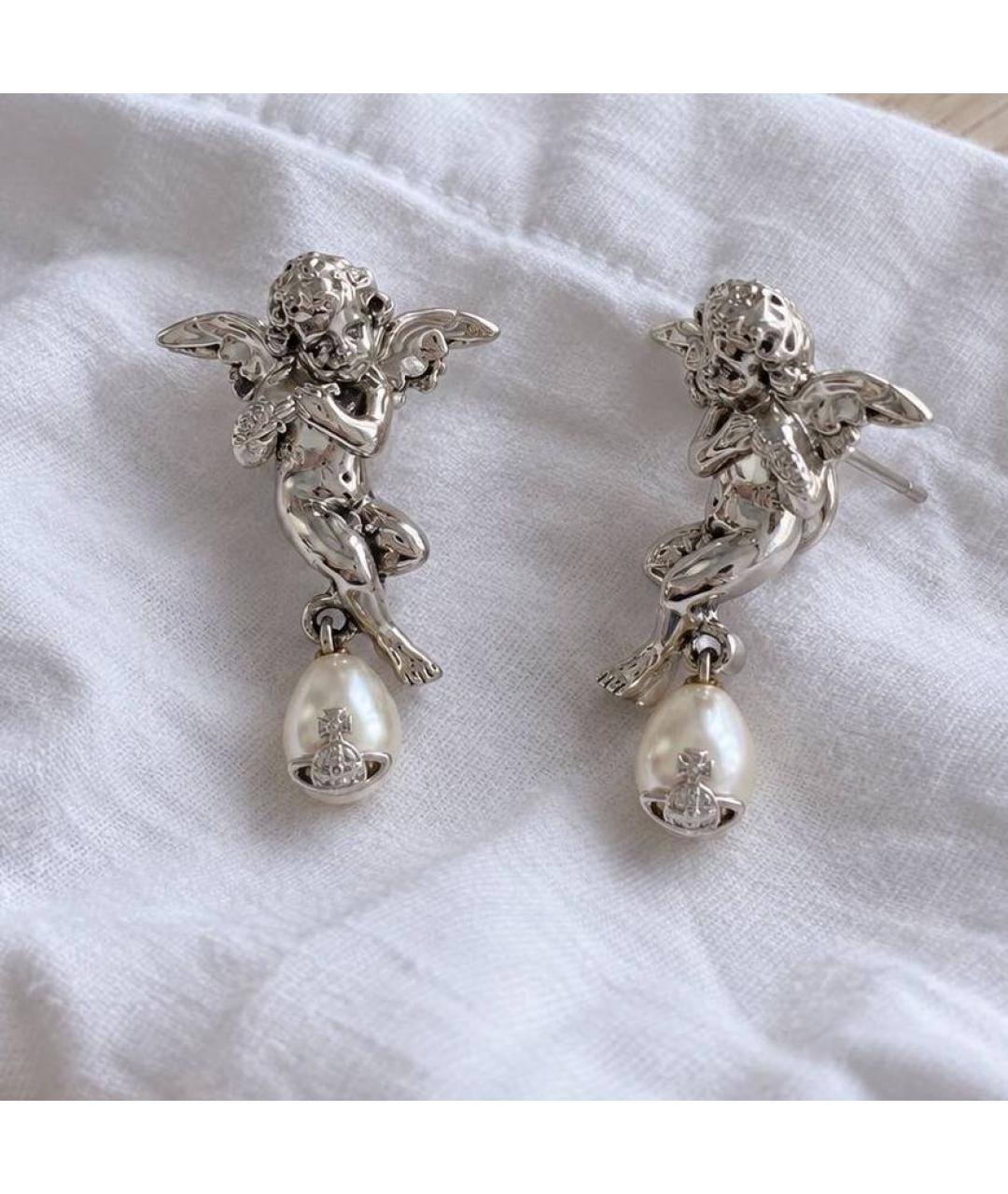 VIVIENNE WESTWOOD Серебряные латунные серьги, фото 7