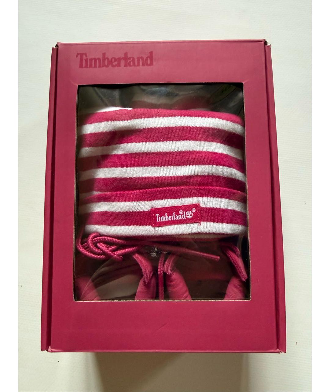 TIMBERLAND Розовые кожаные пинетки, фото 4