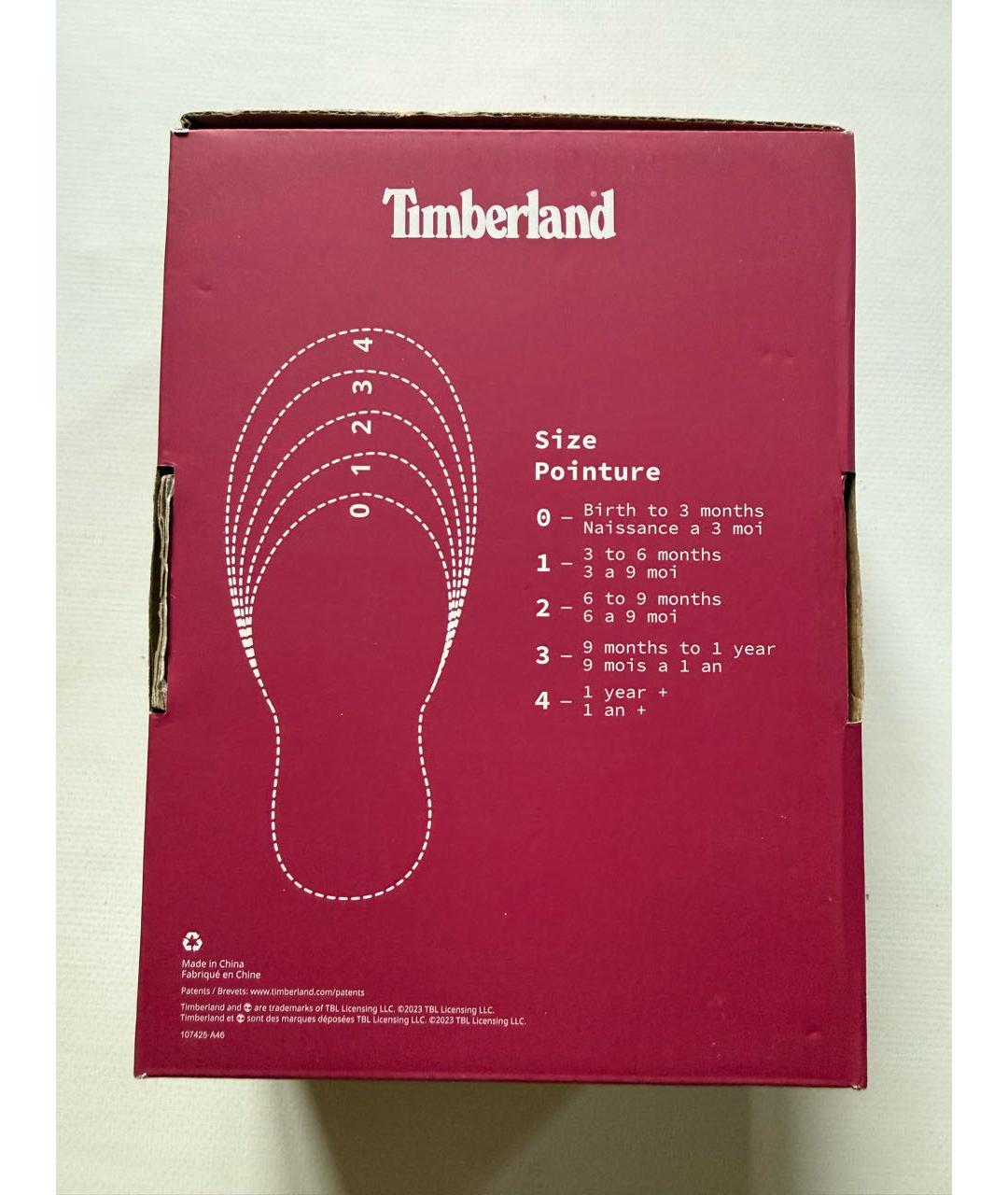 TIMBERLAND Розовые кожаные пинетки, фото 5