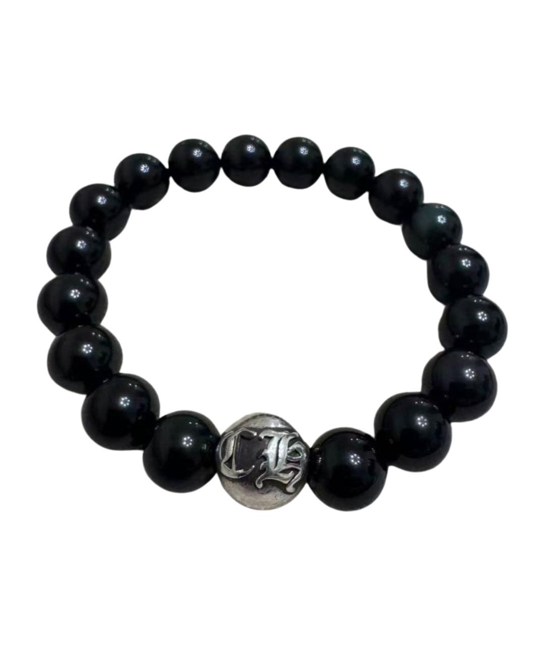 CHROME HEARTS Антрацитовый серебряный браслет, фото 1