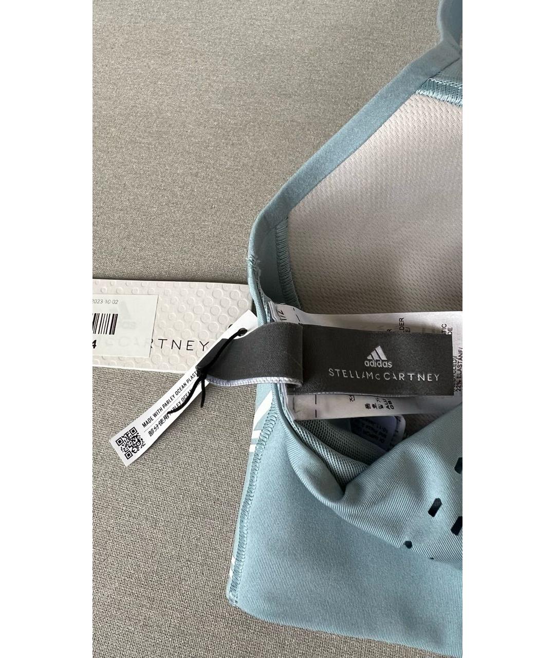ADIDAS BY STELLA MCCARTNEY Голубая полиэстеровая майка, фото 3