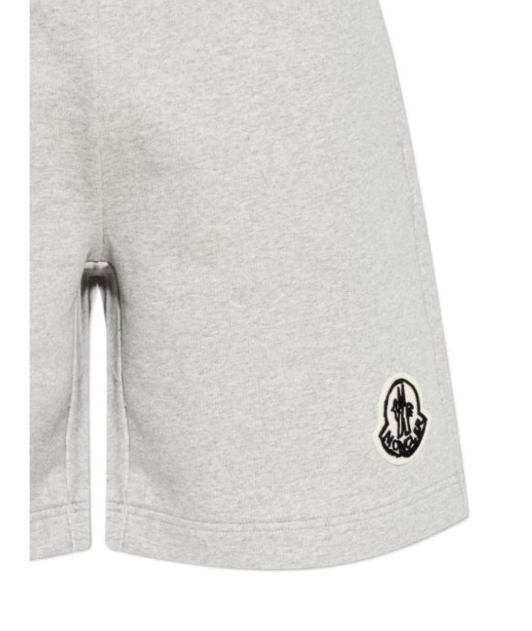 MONCLER Серые хлопковые шорты, фото 2