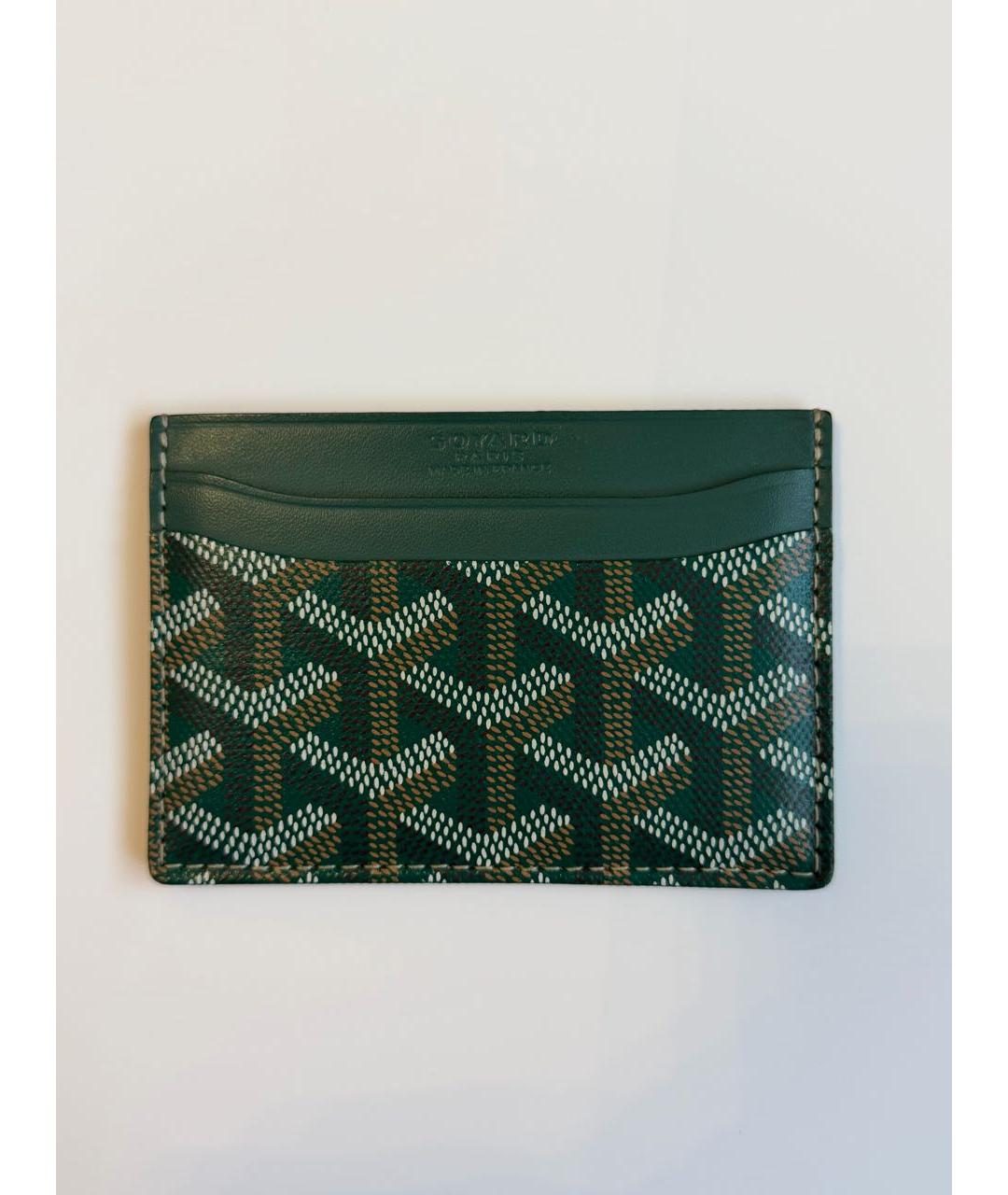 GOYARD Зеленый кожаный кардхолдер, фото 6