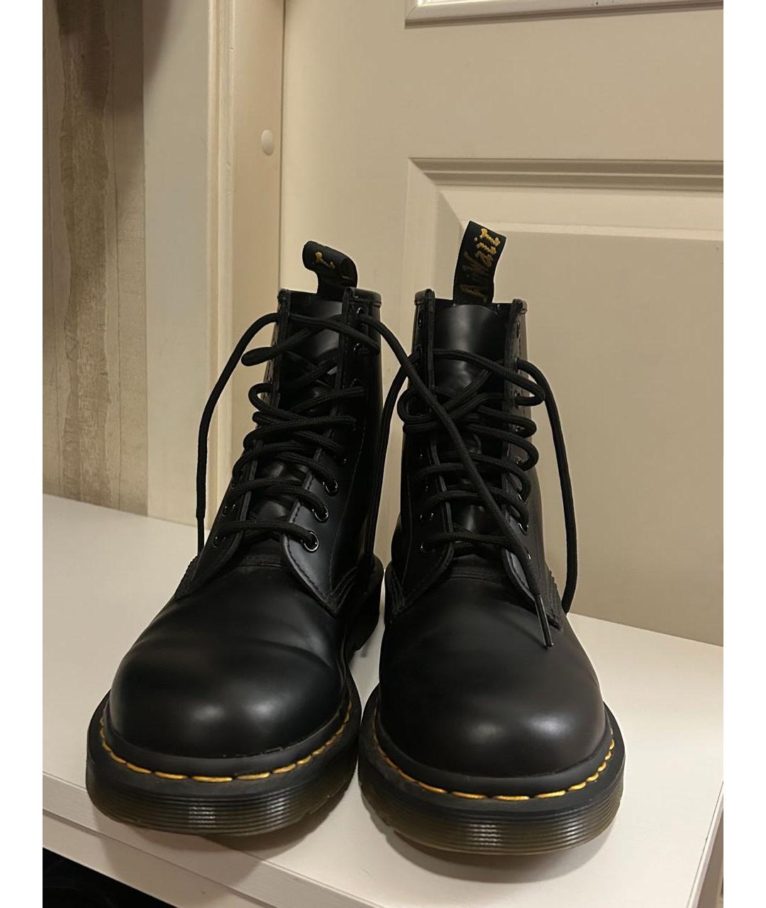 DR. MARTENS Черные кожаные ботинки, фото 3