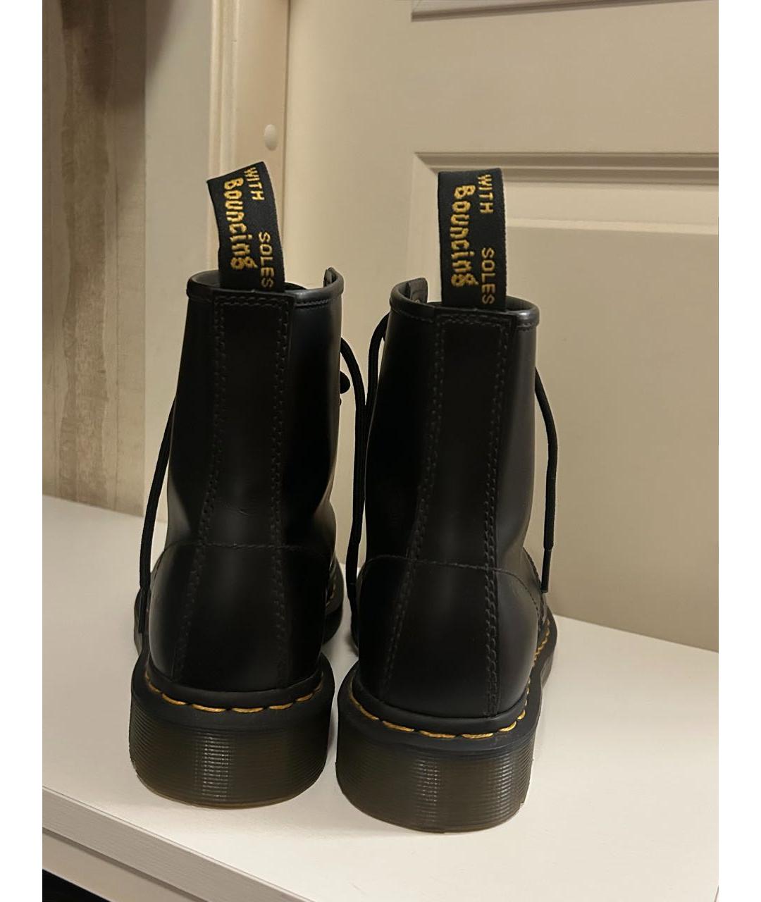DR. MARTENS Черные кожаные ботинки, фото 4