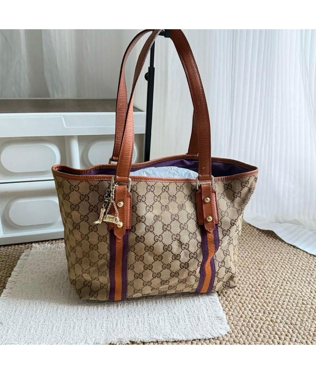 GUCCI Коричневая сумка тоут, фото 9