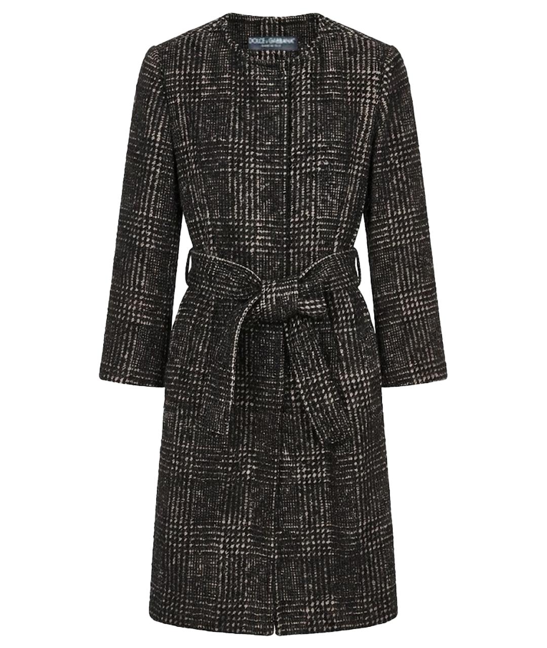 DOLCE&GABBANA Коричневое шерстяное пальто, фото 1