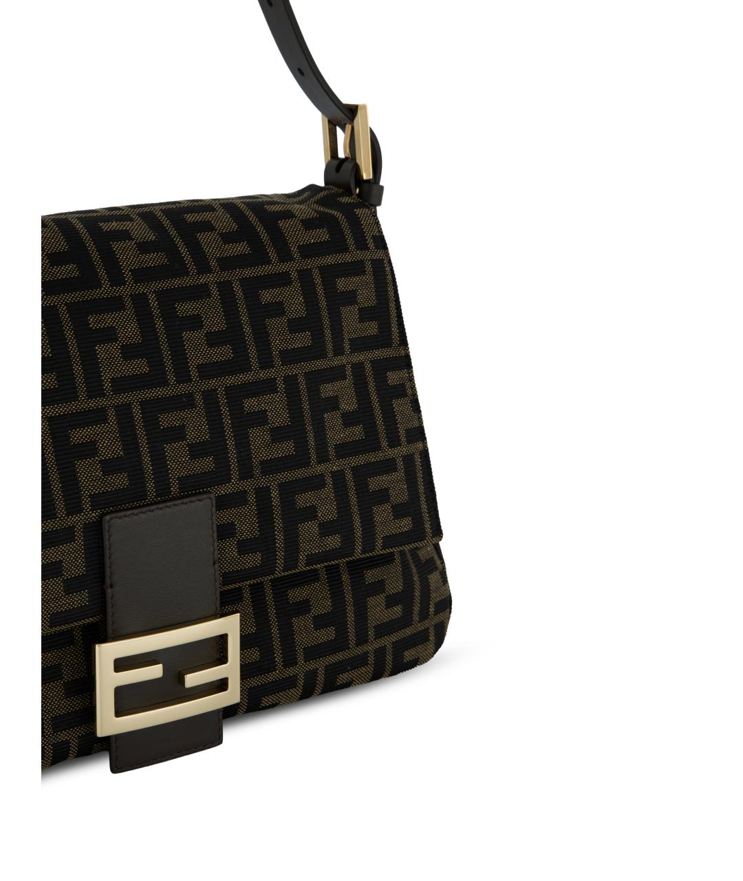 FENDI Коричневая тканевая сумка через плечо, фото 4