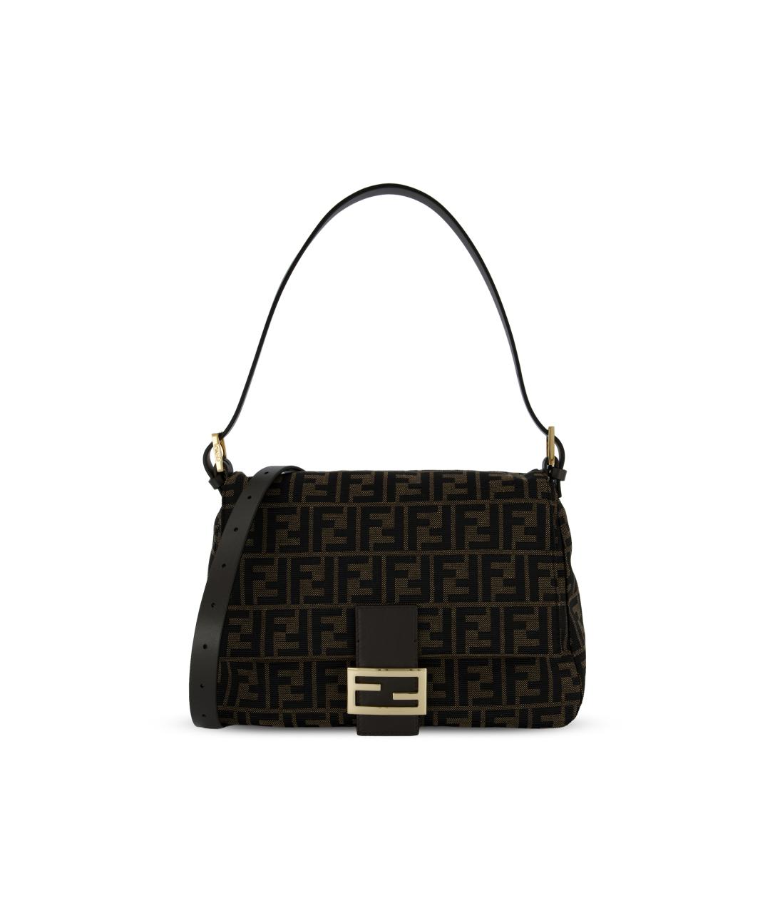 FENDI Коричневая тканевая сумка через плечо, фото 5