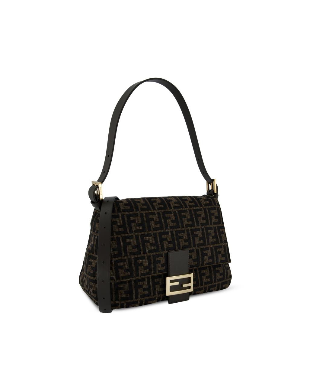 FENDI Коричневая тканевая сумка через плечо, фото 3