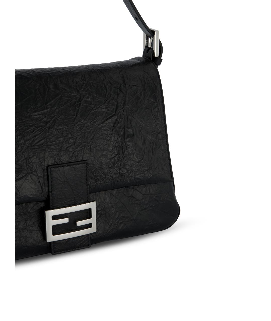 FENDI Черная кожаная сумка через плечо, фото 4