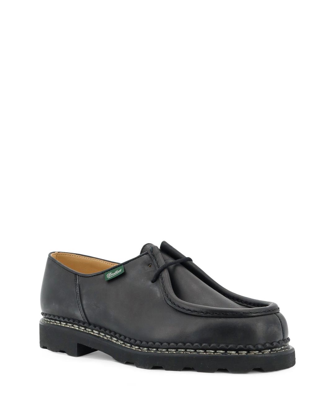 PARABOOT Черные кожаные низкие ботинки, фото 2