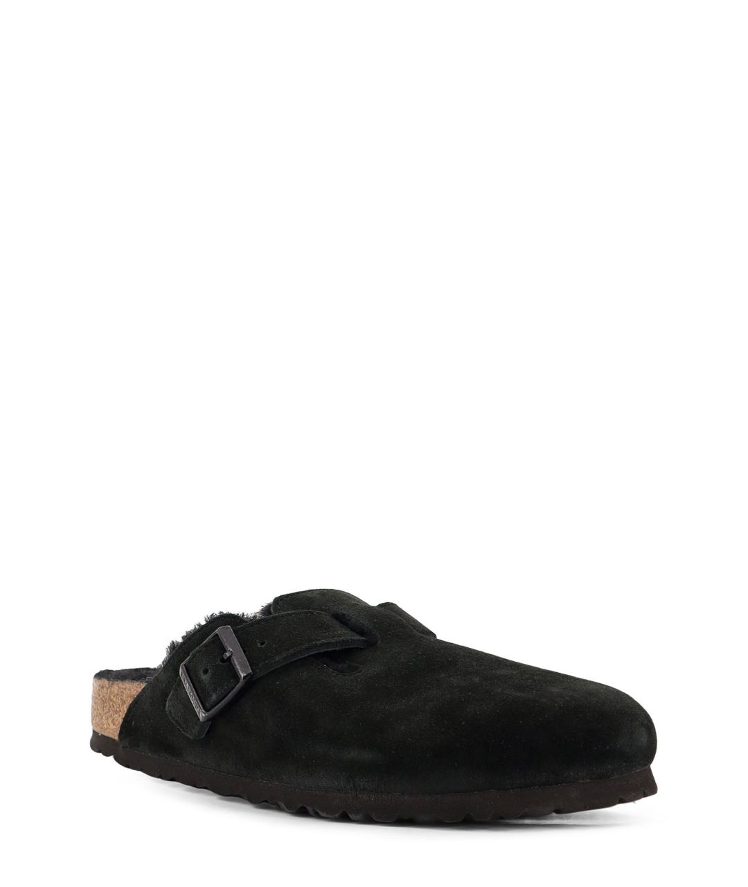BIRKENSTOCK Черные замшевые сабо, фото 2