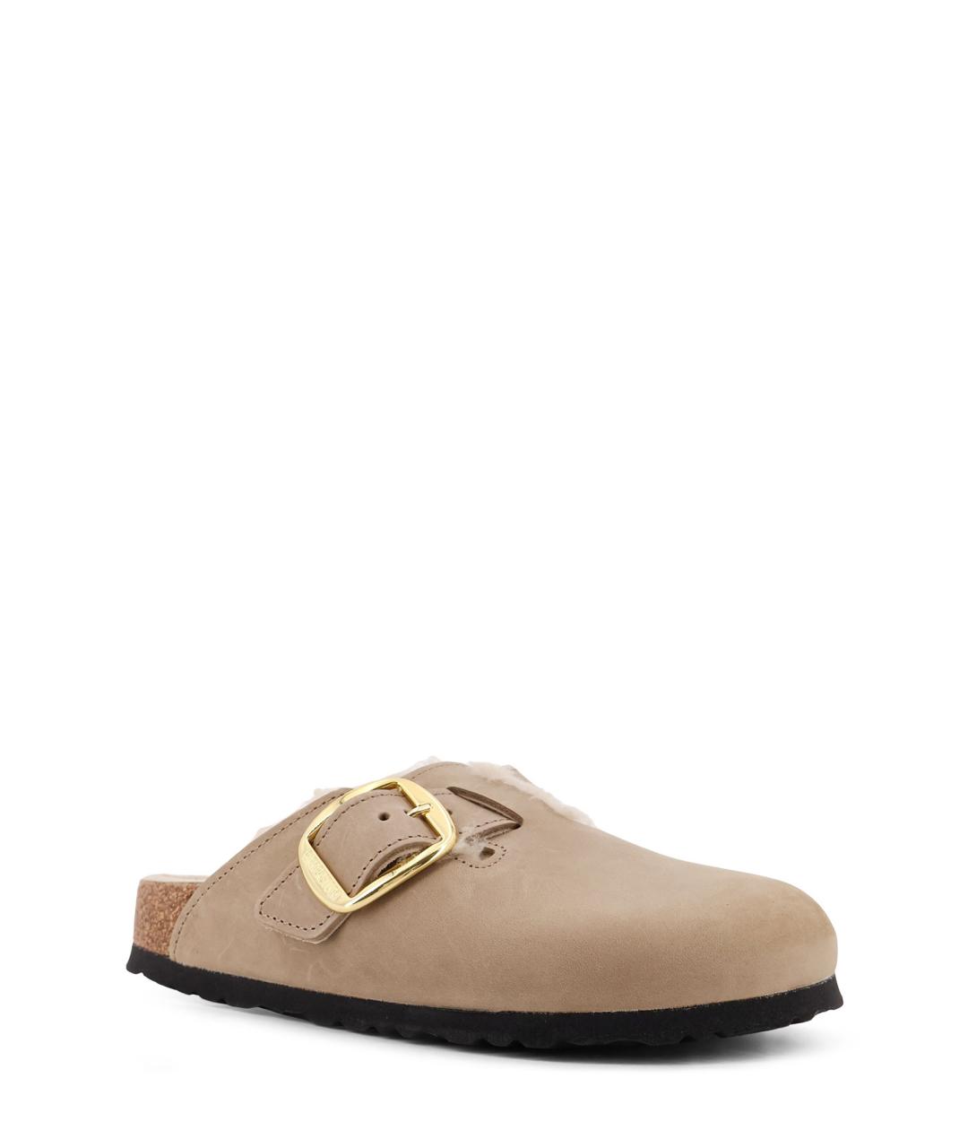 BIRKENSTOCK Бежевые замшевые сабо, фото 2