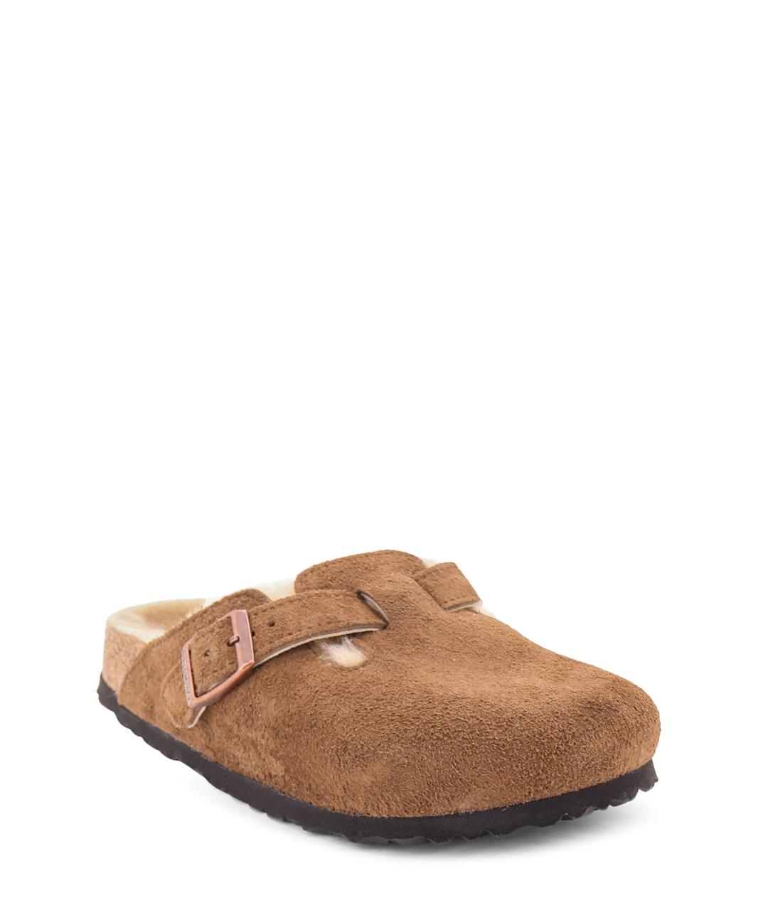 BIRKENSTOCK Коричневые замшевые сабо, фото 2