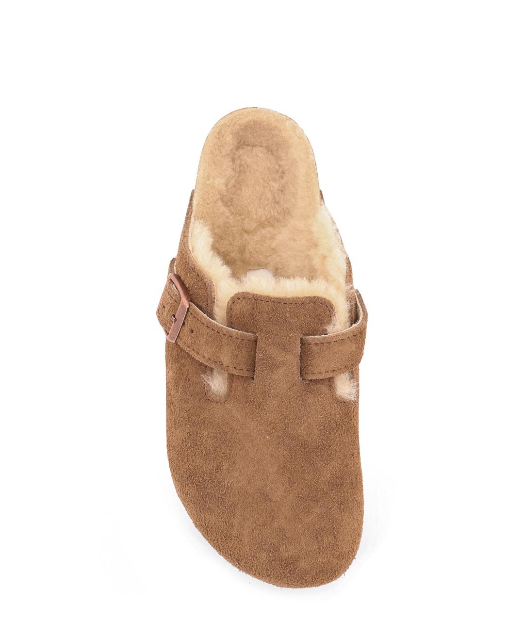 BIRKENSTOCK Коричневые замшевые сабо, фото 5