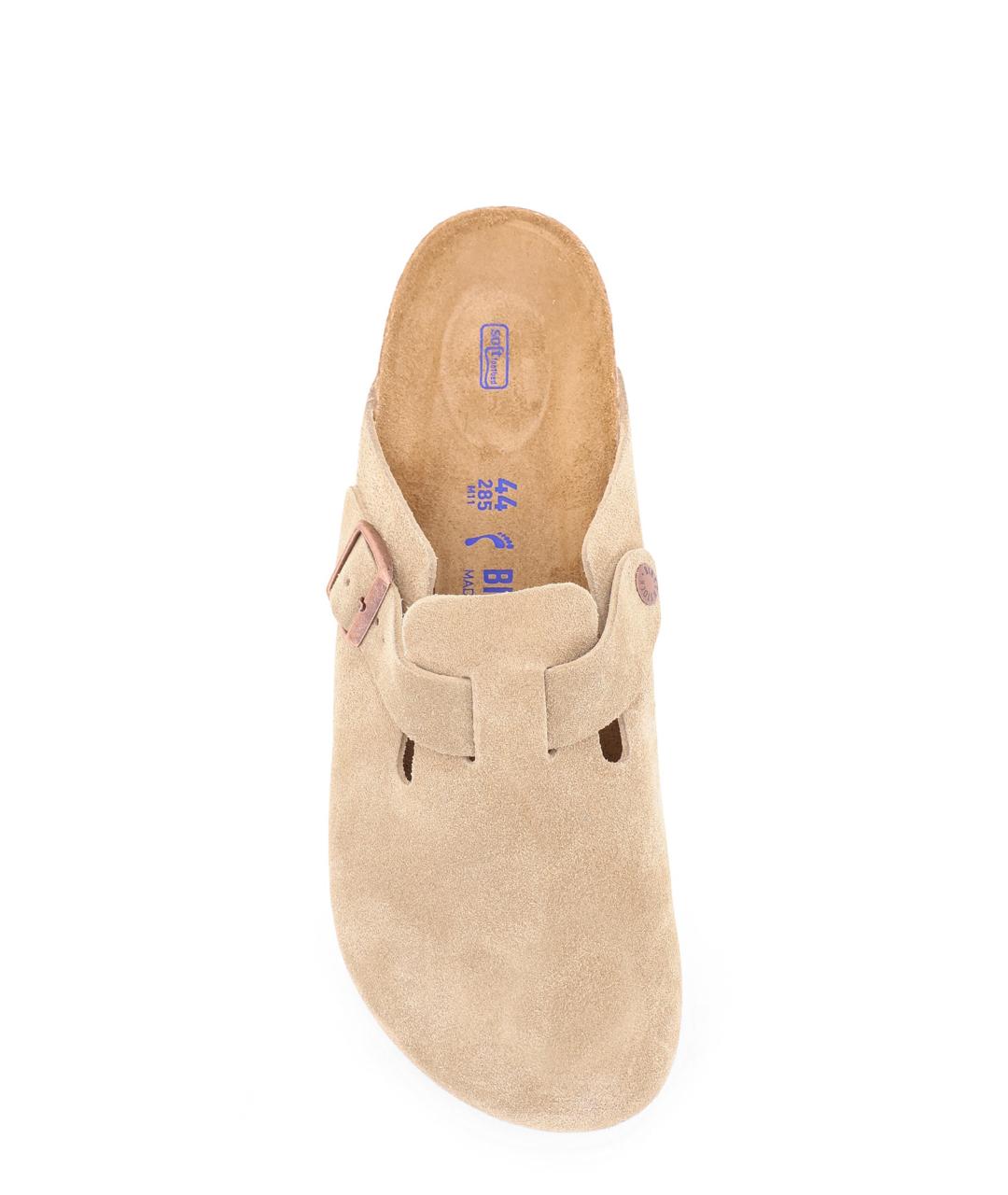 BIRKENSTOCK Бежевые замшевые сабо, фото 5