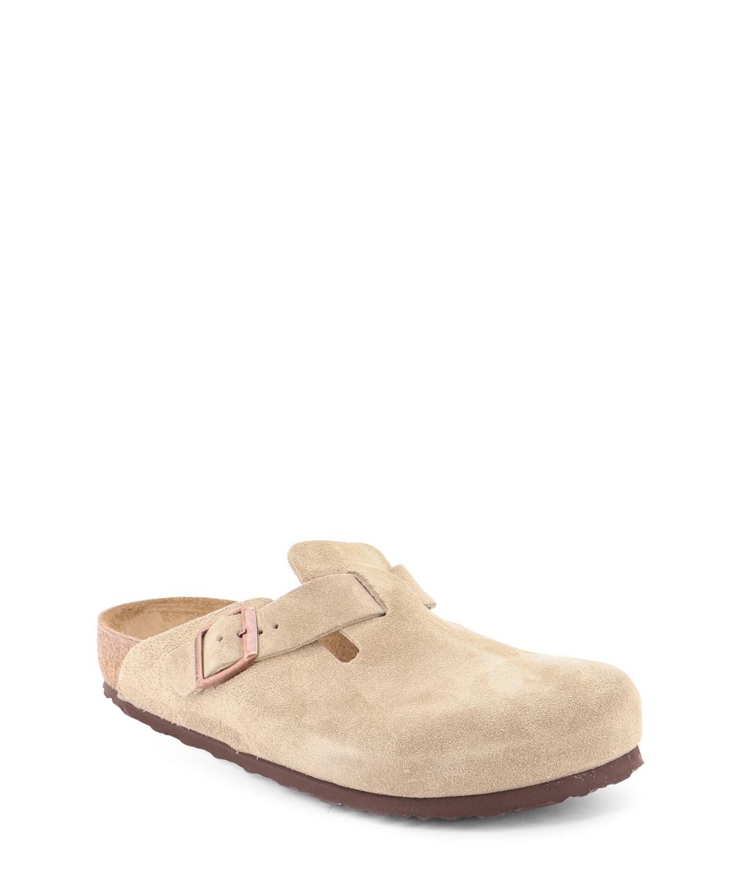 BIRKENSTOCK Бежевые замшевые сабо, фото 2