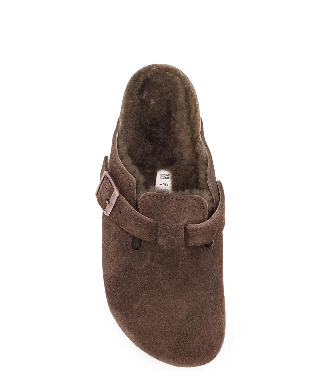 BIRKENSTOCK Коричневые замшевые сабо, фото 5