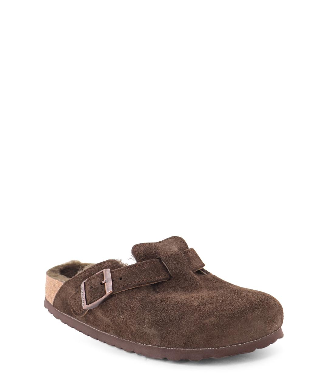 BIRKENSTOCK Коричневые замшевые сабо, фото 2