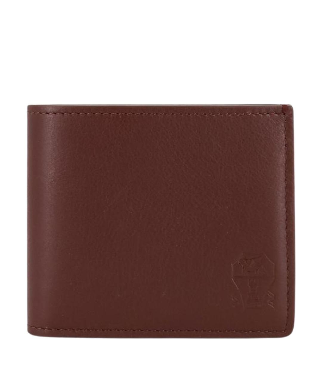 BRUNELLO CUCINELLI Коричневый кожаный кошелек, фото 1