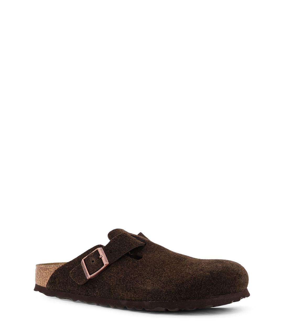 BIRKENSTOCK Коричневые замшевые сабо, фото 2