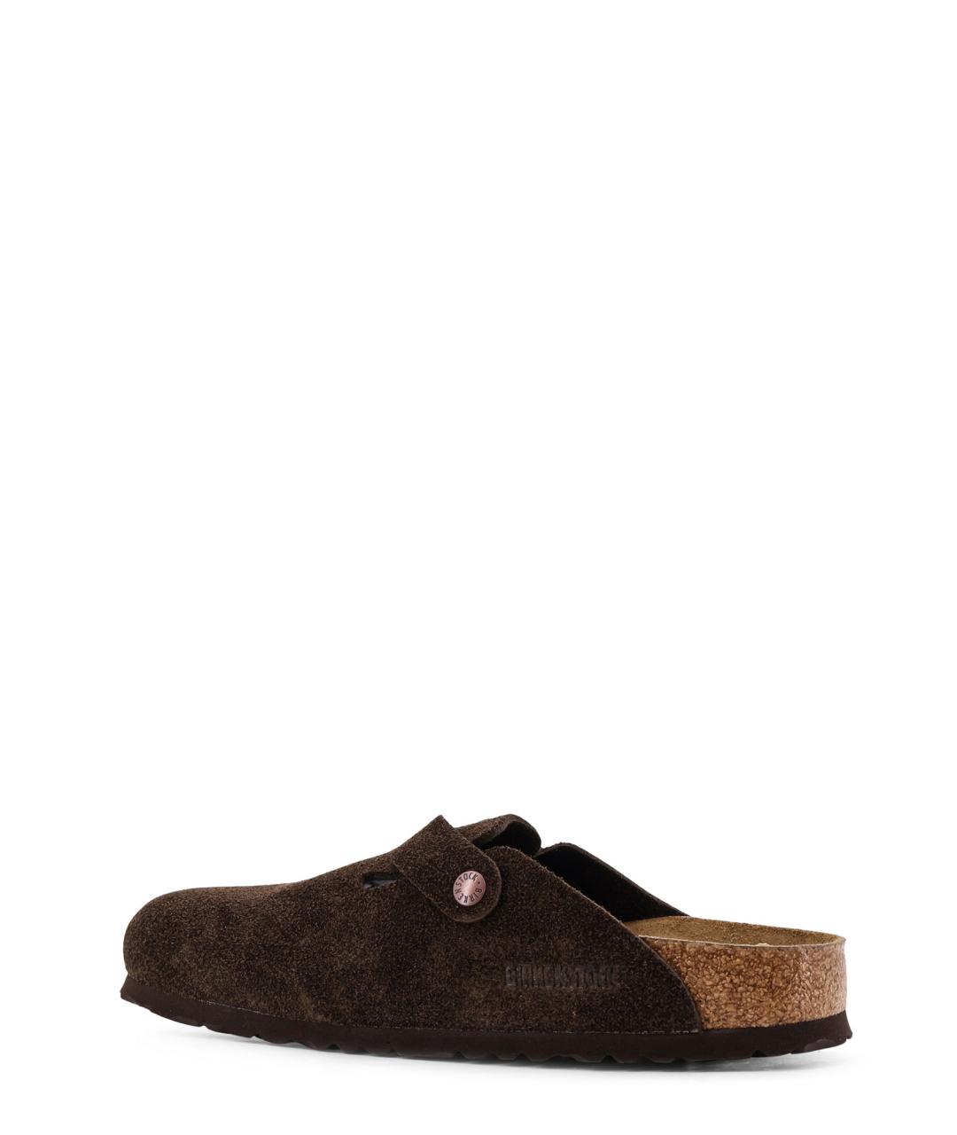 BIRKENSTOCK Коричневые замшевые сабо, фото 3