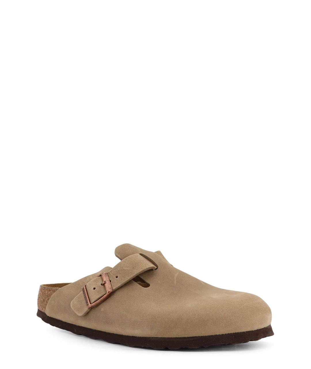 BIRKENSTOCK Коричневые замшевые сабо, фото 2