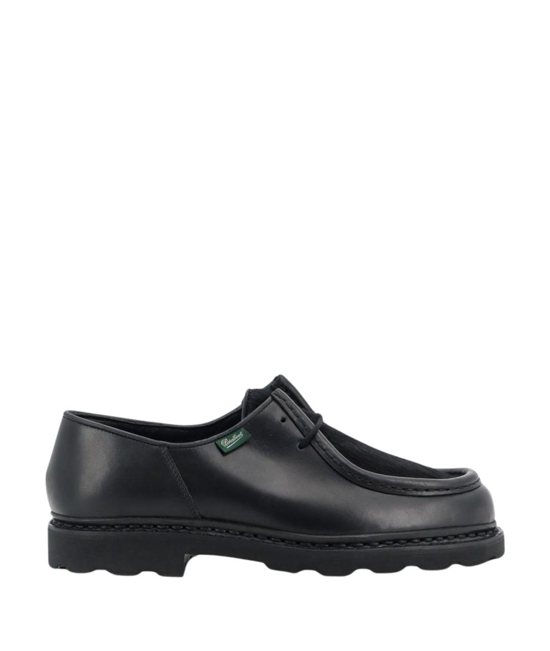 PARABOOT Черные кожаные низкие ботинки, фото 1