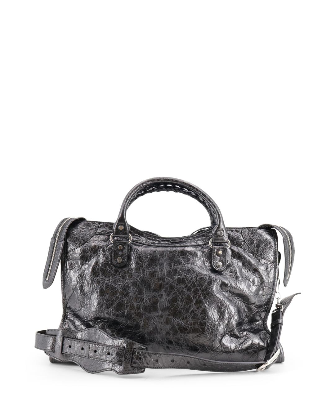 BALENCIAGA Серая кожаная сумка тоут, фото 2