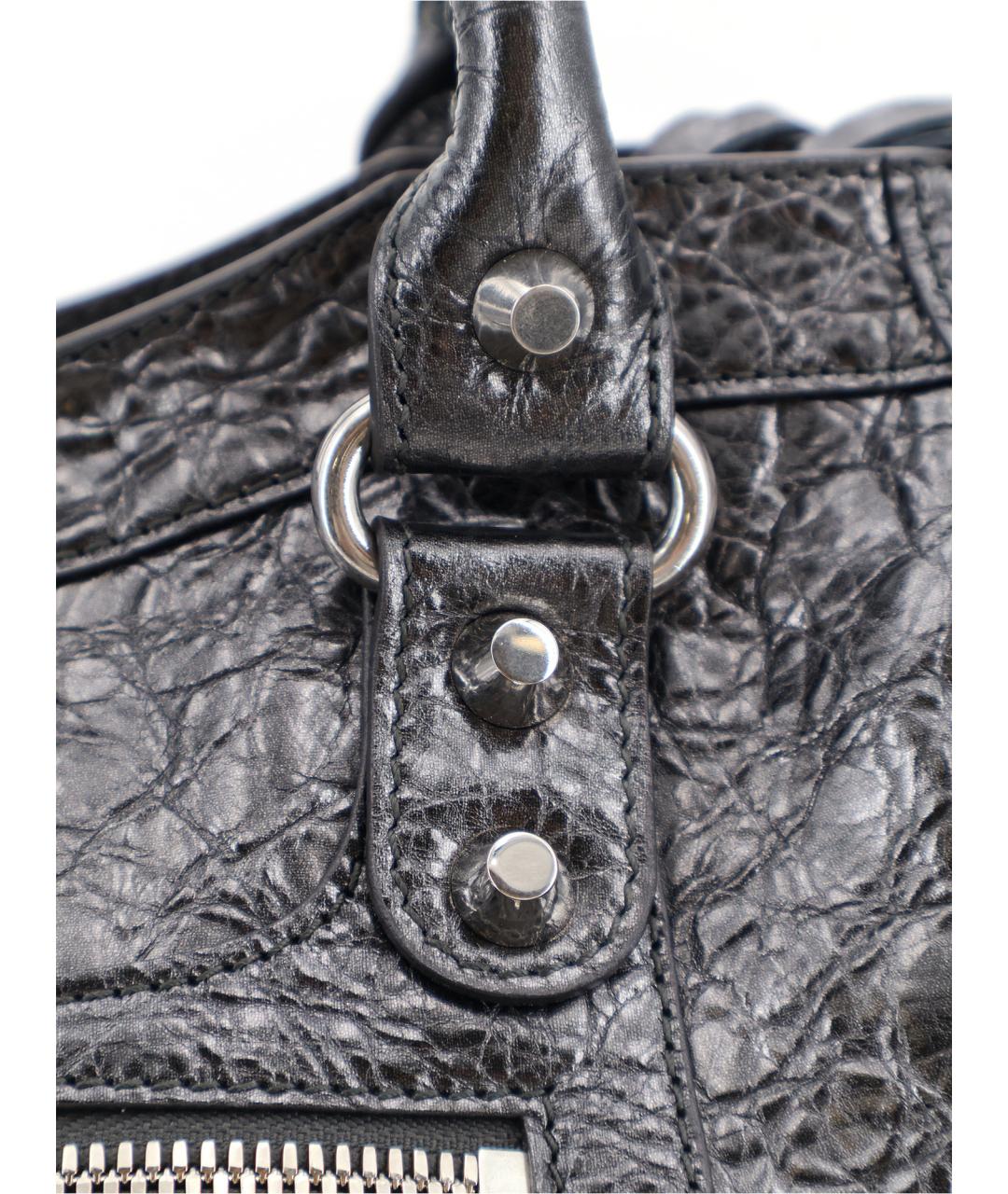 BALENCIAGA Серая кожаная сумка тоут, фото 4
