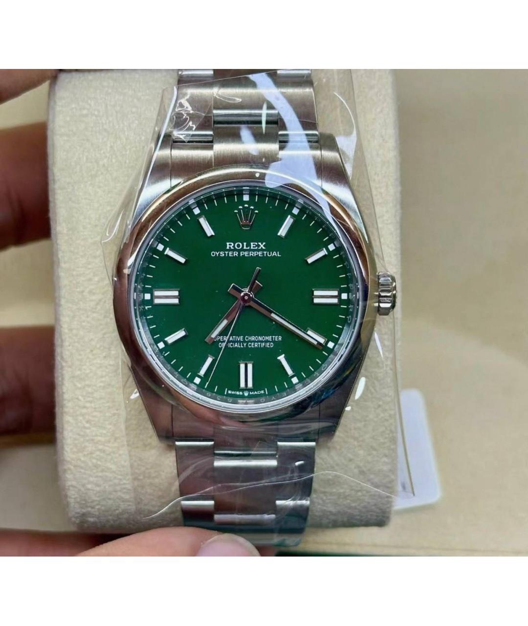 ROLEX Зеленые часы, фото 5