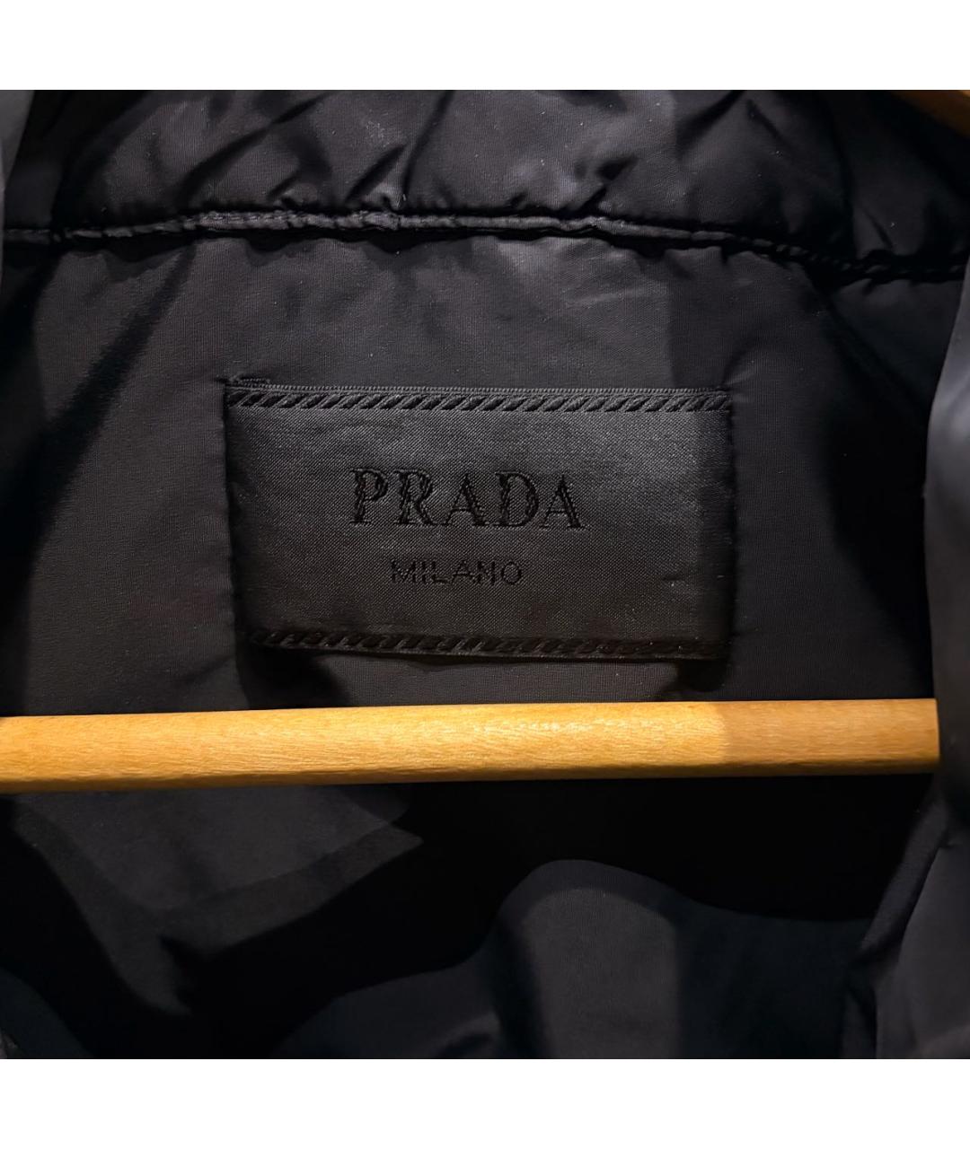 PRADA Черная полиэстеровая куртка, фото 3