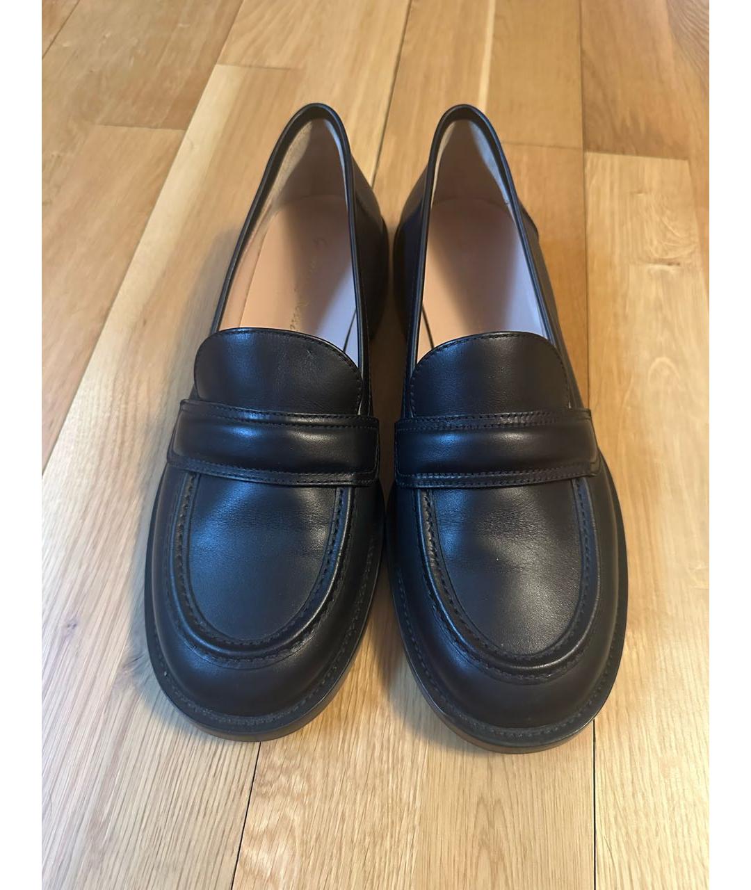 GIANVITO ROSSI Черные кожаные лоферы, фото 2