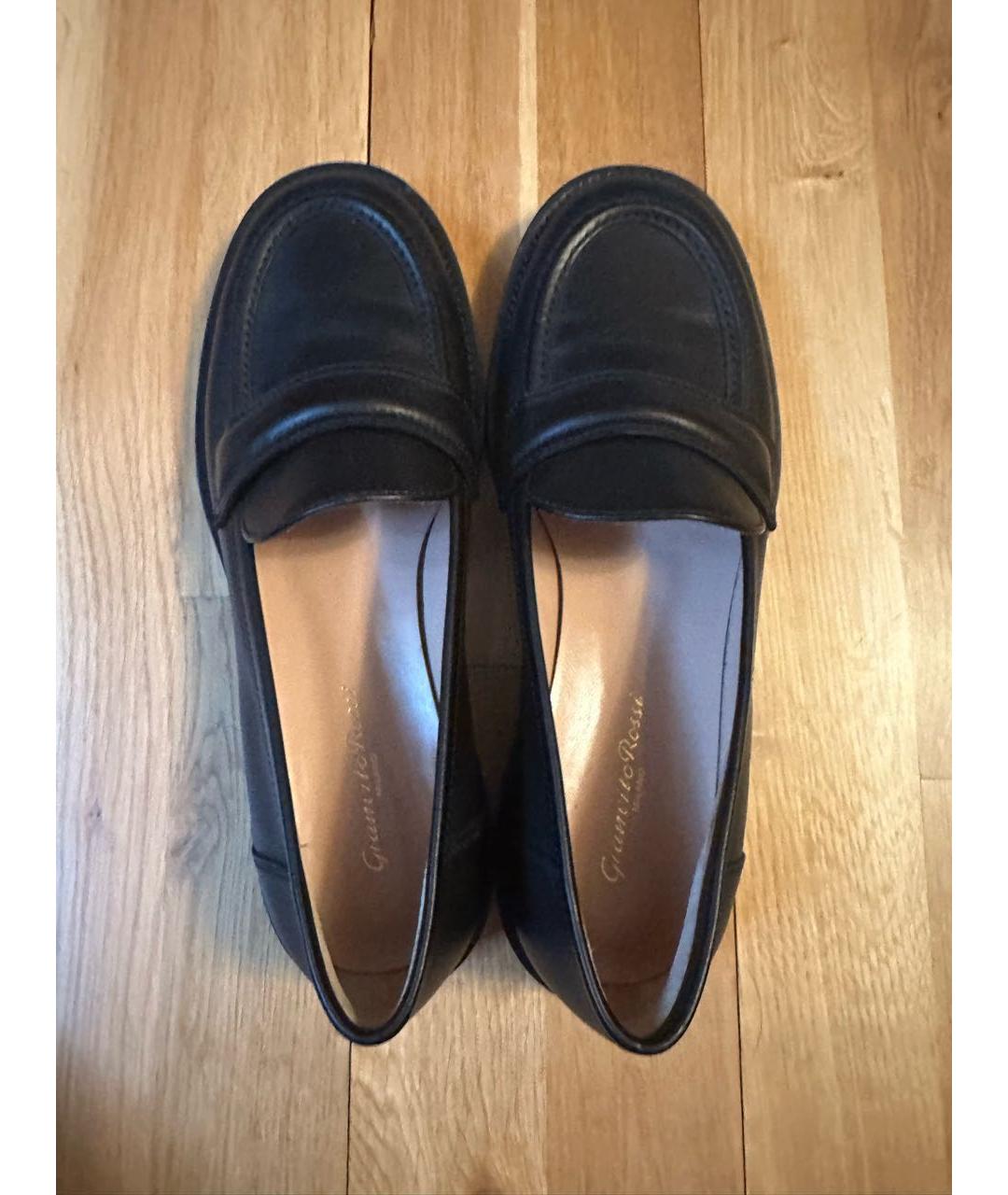 GIANVITO ROSSI Черные кожаные лоферы, фото 4