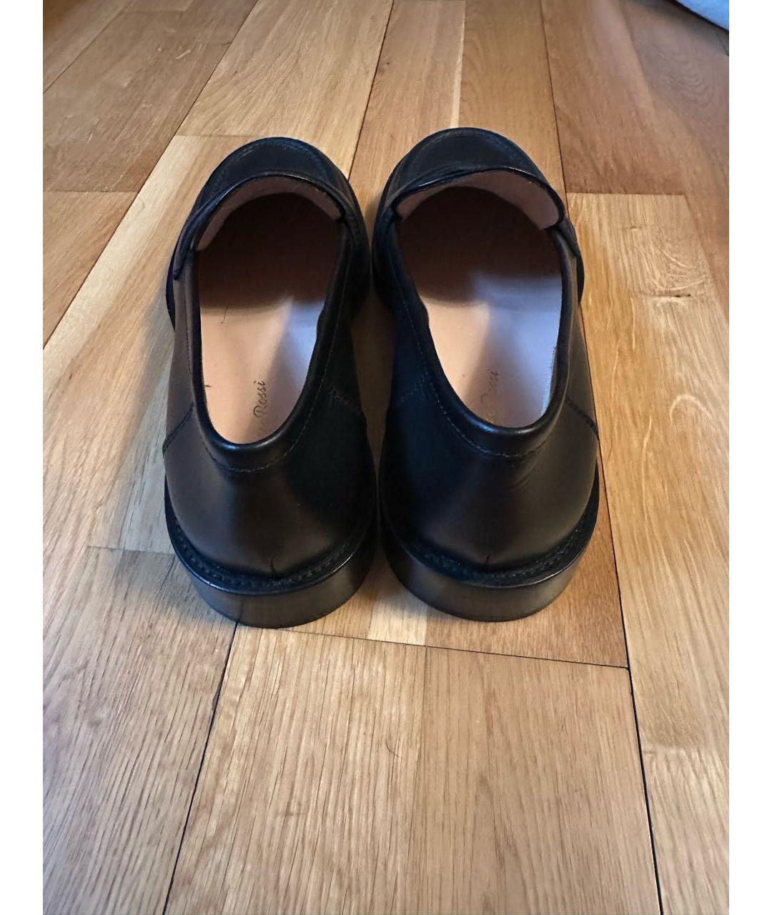 GIANVITO ROSSI Черные кожаные лоферы, фото 3