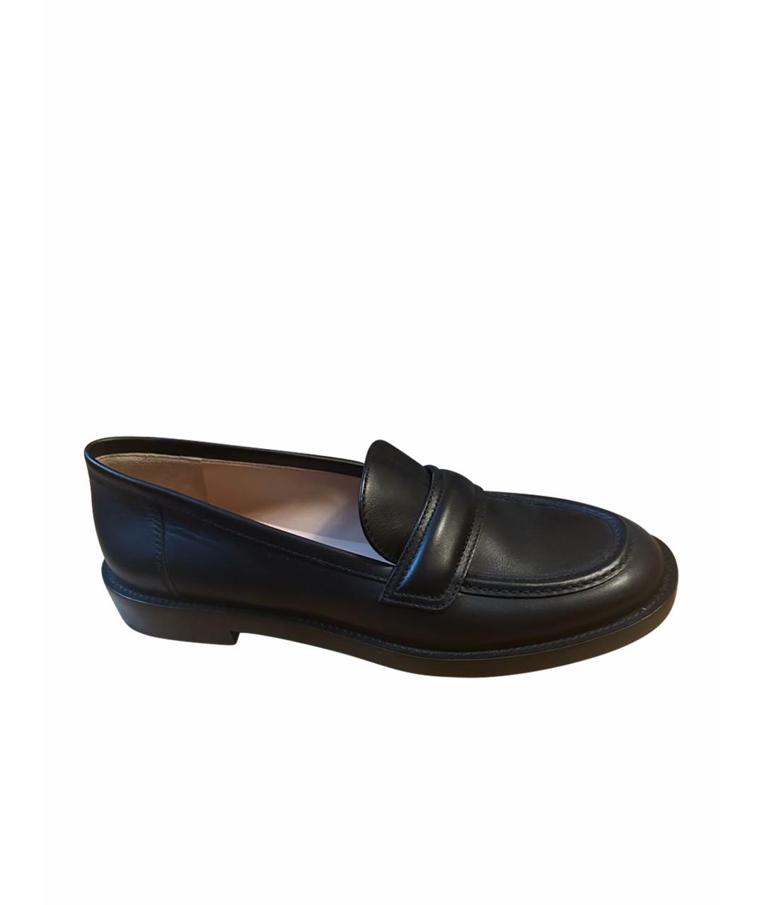 GIANVITO ROSSI Черные кожаные лоферы, фото 1