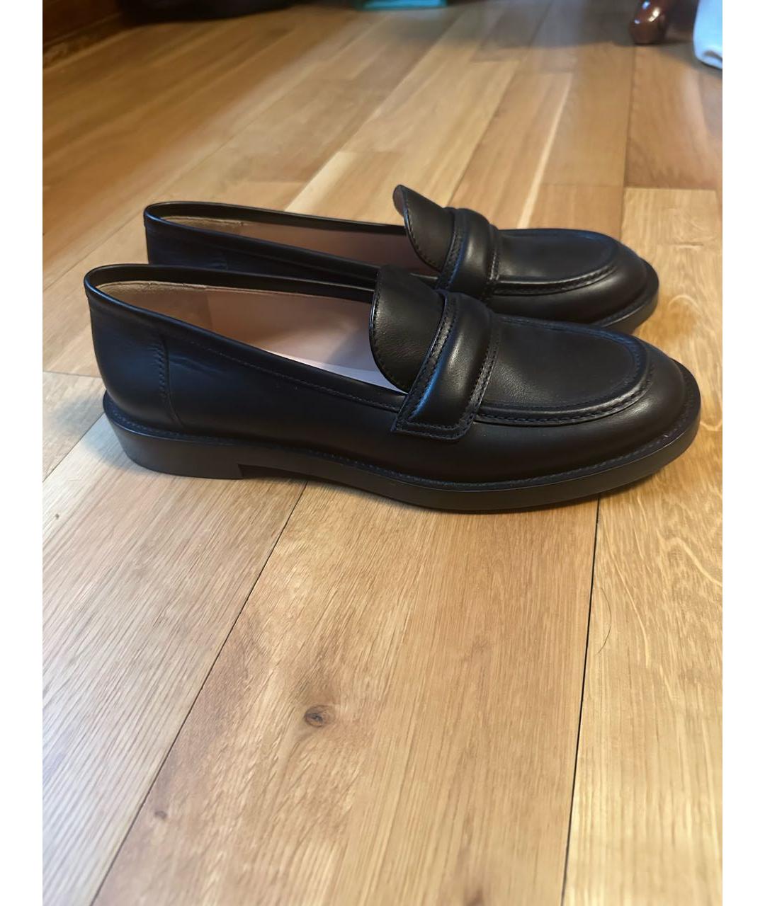 GIANVITO ROSSI Черные кожаные лоферы, фото 6