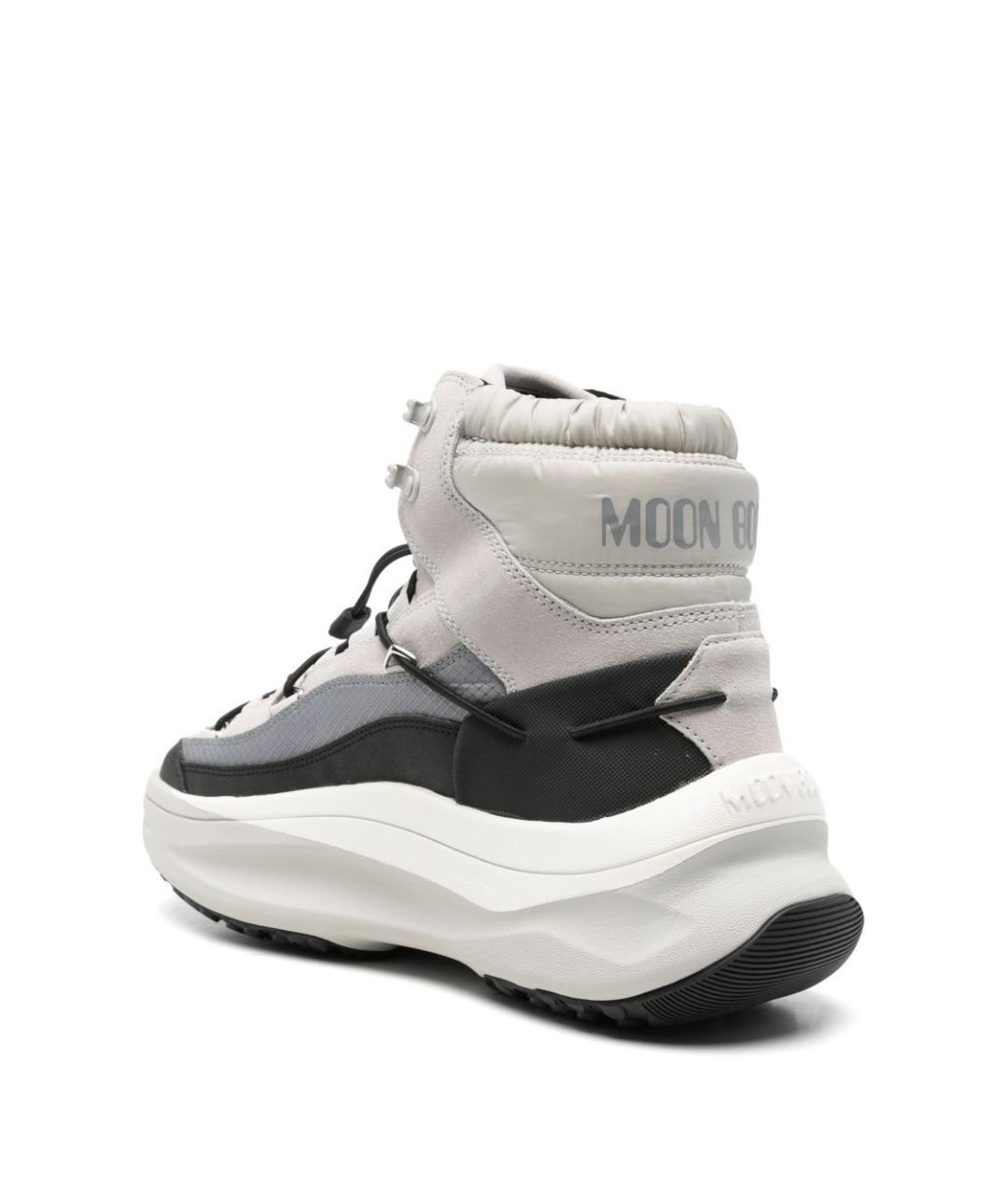 MOON BOOT Серые низкие ботинки, фото 4