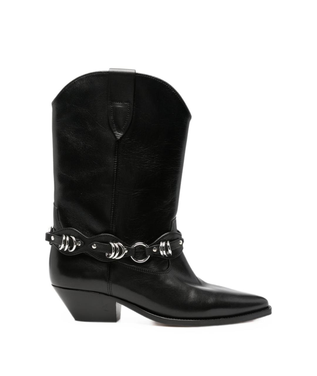 ISABEL MARANT Черные кожаные ботинки, фото 1