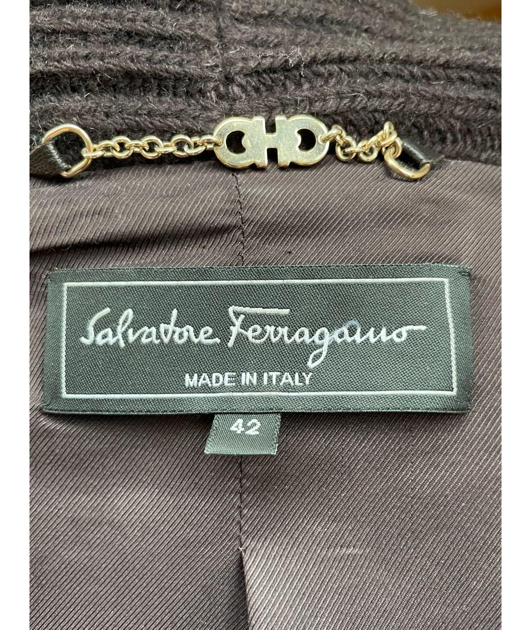 FERRAGAMO Коричневая кожаная куртка, фото 3